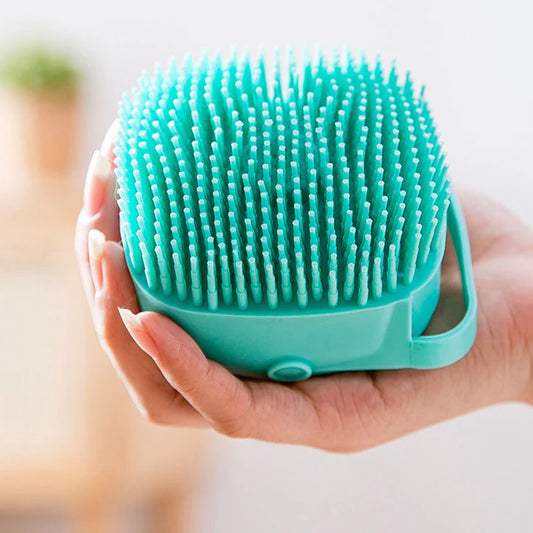 2-in-1 Pet Scrubber Brush – Soft Silicone Bath Brush for Dogs & Cats, Easy Foam Cleaning
