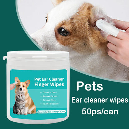 Pet Ear Cleaning Wipes - Gentle, Non-Irritating Formula (50 pcs)
For Dogs & Cats | Odor- Free & Easy to Use